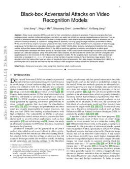 Black-box Adversarial Attacks on Video Recognition Models