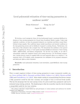 Local Polynomial Estimation of Time-Varying Parameters in Nonlinear
  Models