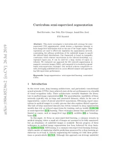Curriculum semi-supervised segmentation