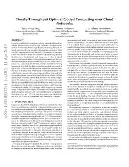 Timely-Throughput Optimal Coded Computing over Cloud Networks