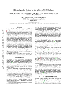 STC Antispoofing Systems for the ASVspoof2019 Challenge