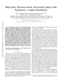 Black-Box Decision based Adversarial Attack with Symmetric
  $α$-stable Distribution