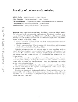 Locality of not-so-weak coloring