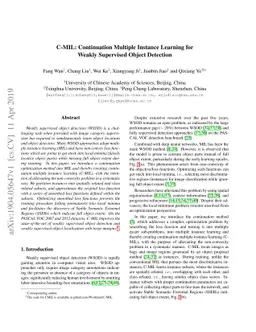 C-MIL: Continuation Multiple Instance Learning for Weakly Supervised
  Object Detection