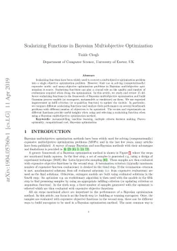 Scalarizing Functions in Bayesian Multiobjective Optimization