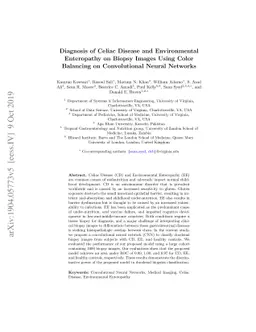 Diagnosis of Celiac Disease and Environmental Enteropathy on Biopsy
  Images Using Color Balancing on Convolutional Neural Networks