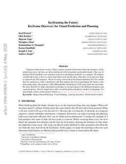 Keyframing the Future: Keyframe Discovery for Visual Prediction and
  Planning