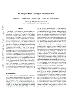 An Analysis of Pre-Training on Object Detection