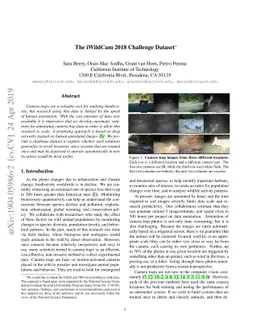 The iWildCam 2018 Challenge Dataset