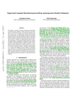 Supervised Anomaly Detection based on Deep Autoregressive Density
  Estimators
