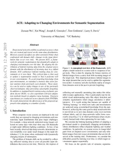 ACE: Adapting to Changing Environments for Semantic Segmentation