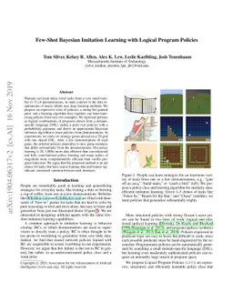 Few-Shot Bayesian Imitation Learning with Logical Program Policies