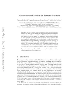 Macrocanonical Models for Texture Synthesis