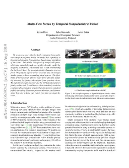 Multi-View Stereo by Temporal Nonparametric Fusion