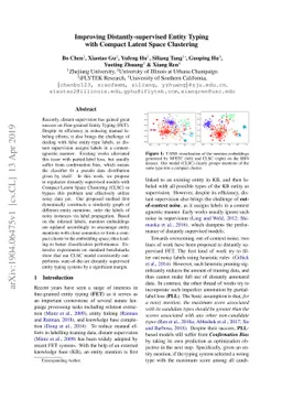 Improving Distantly-supervised Entity Typing with Compact Latent Space
  Clustering