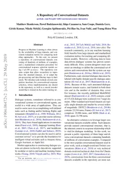 A Repository of Conversational Datasets