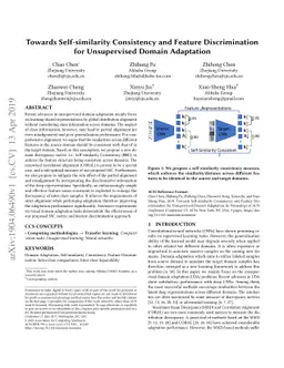 Towards Self-similarity Consistency and Feature Discrimination for
  Unsupervised Domain Adaptation