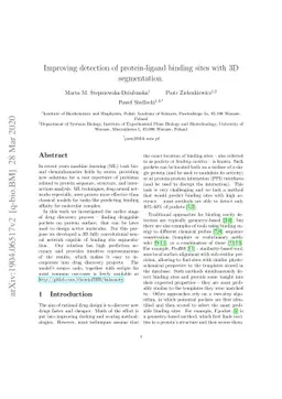 Improving detection of protein-ligand binding sites with 3D segmentation