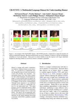 UR-FUNNY: A Multimodal Language Dataset for Understanding Humor