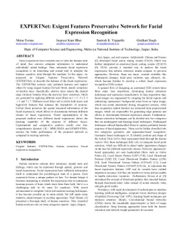 EXPERTNet Exigent Features Preservative Network for Facial Expression
  Recognition