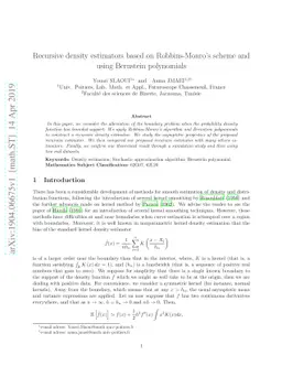 Recursive density estimators based on Robbins-Monro's scheme and using
  Bernstein polynomials