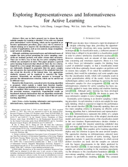 Exploring Representativeness and Informativeness for Active Learning