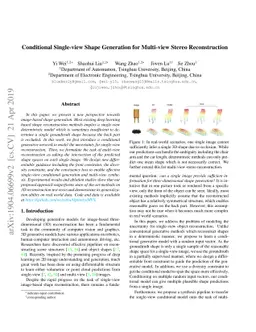 Conditional Single-view Shape Generation for Multi-view Stereo
  Reconstruction