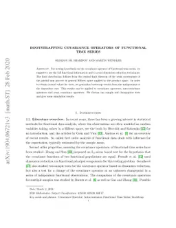 Bootstrapping Covariance Operators of Functional Time Series