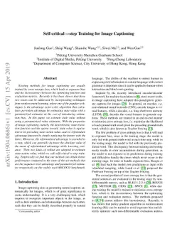 Self-critical n-step Training for Image Captioning