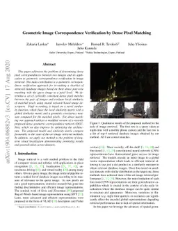 Geometric Image Correspondence Verification by Dense Pixel Matching