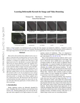 Learning Deformable Kernels for Image and Video Denoising