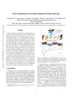 Deep Comprehensive Correlation Mining for Image Clustering