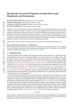Specifying Concurrent Programs in Separation Logic: Morphisms and
  Simulations