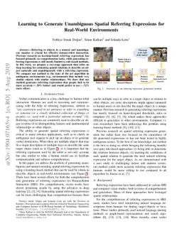 Learning to Generate Unambiguous Spatial Referring Expressions for
  Real-World Environments