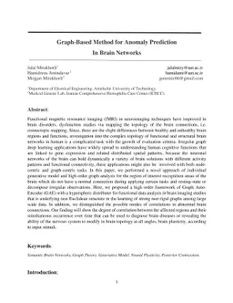 Graph-Based Method for Anomaly Prediction in Brain Network