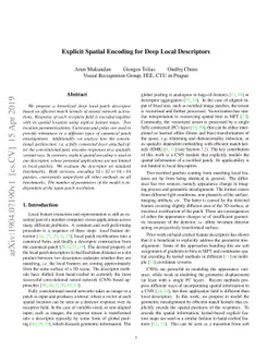 Explicit Spatial Encoding for Deep Local Descriptors
