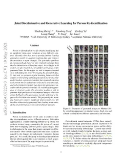Joint Discriminative and Generative Learning for Person
  Re-identification