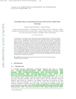 Low-Rank Deep Convolutional Neural Network for Multi-Task Learning