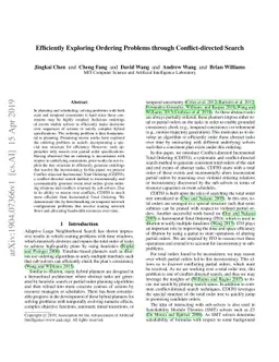 Efficiently Exploring Ordering Problems through Conflict-directed Search