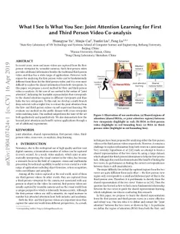 What I See Is What You See: Joint Attention Learning for First and Third
  Person Video Co-analysis