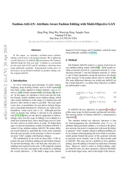 Fashion-AttGAN: Attribute-Aware Fashion Editing with Multi-Objective GAN