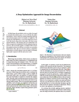 A Deep Optimization Approach for Image Deconvolution