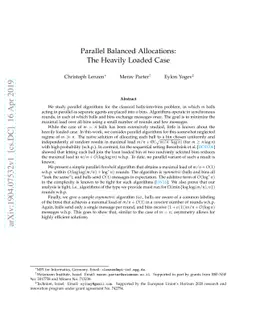 Parallel Balanced Allocations: The Heavily Loaded Case