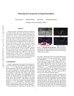 Detecting the Unexpected via Image Resynthesis