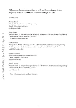 Pólygamma Data Augmentation to address Non-conjugacy in the Bayesian
  Estimation of Mixed Multinomial Logit Models