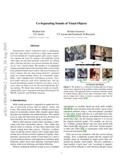 Co-Separating Sounds of Visual Objects