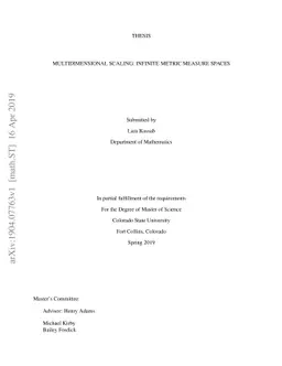 Multidimensional Scaling: Infinite Metric Measure Spaces