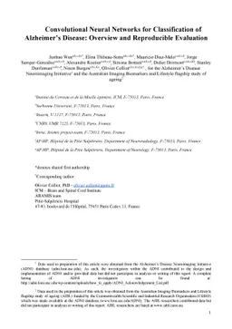 Convolutional Neural Networks for Classification of Alzheimer's Disease:
  Overview and Reproducible Evaluation