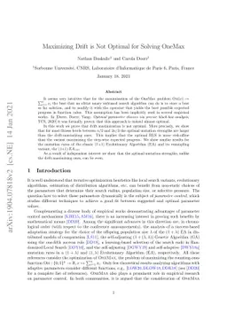 Maximizing Drift is Not Optimal for Solving OneMax