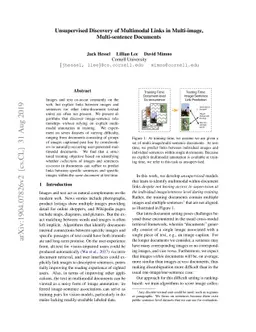 Unsupervised Discovery of Multimodal Links in Multi-image,
  Multi-sentence Documents